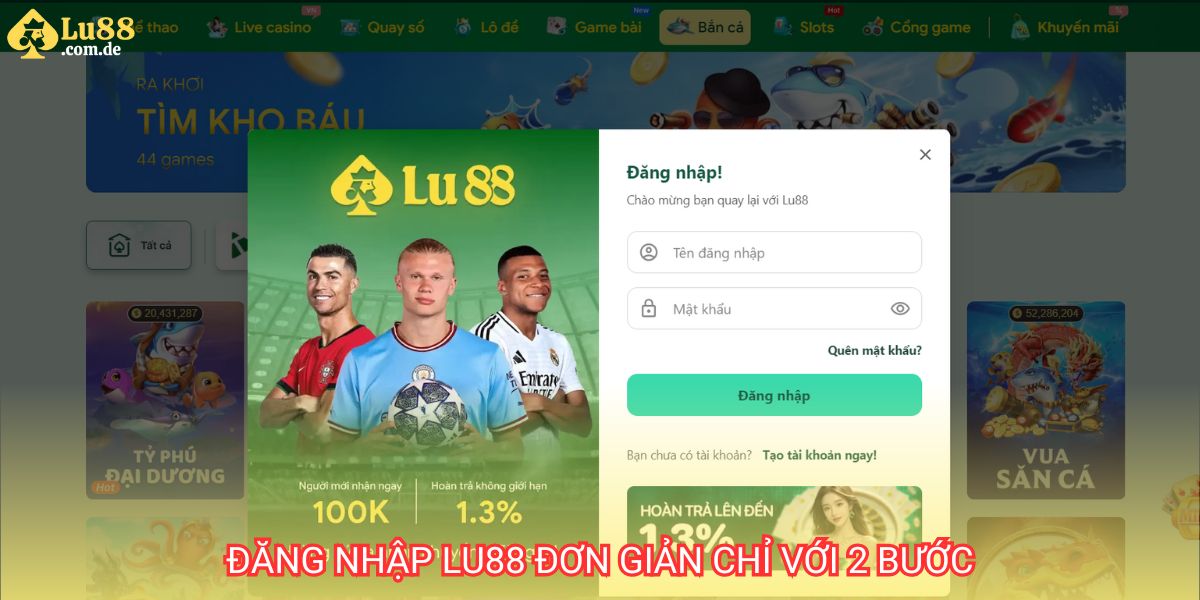 Đăng nhập Lu88 chỉ 2 bước đơn giản