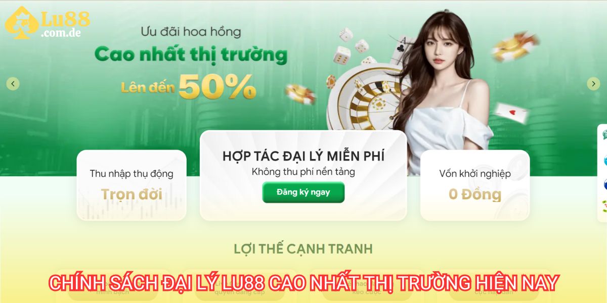 Chính sách đại lý với hoa hồng lên đến 50%