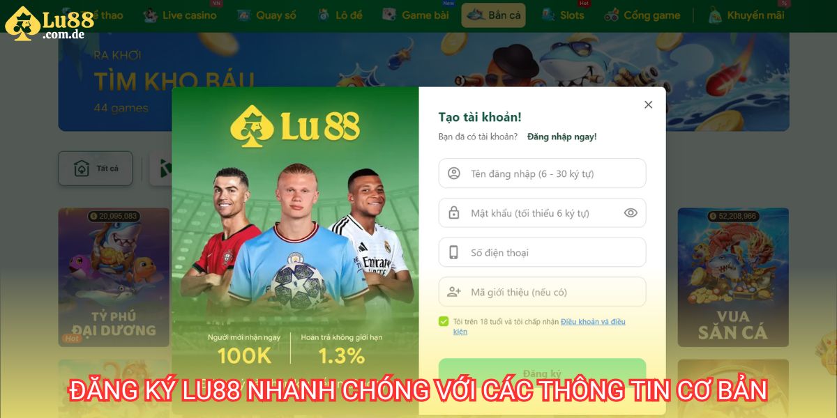 Đăng ký Lu88 nhanh chống