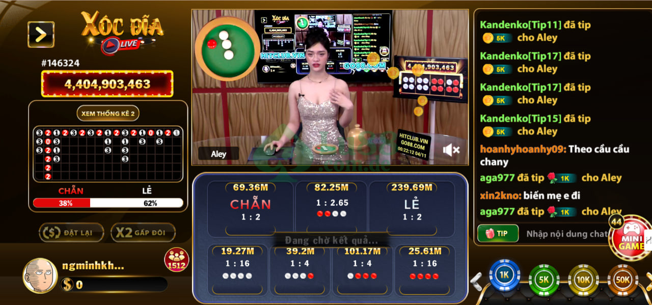 Xóc dĩa là một trò chơi nổi tiếng trong sảnh Casino Lu88